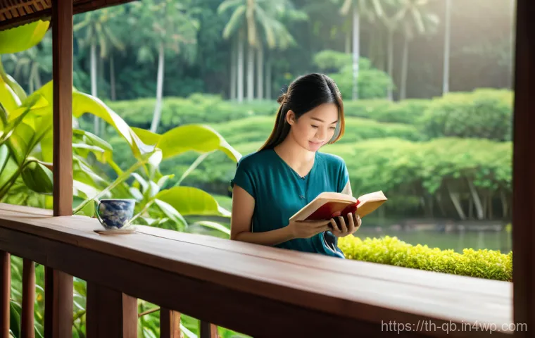 정보 다이어트법을 위한 목표 설정 방법 - **Prompt 1: Peaceful Morning Digital Detox**
"A young Thai woman in her late 20s, dressed in com...