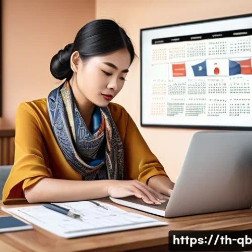 Home 33 효과적인 정보 필터링 방법 - A detailed digital illustration of a Thai professional woman thoughtfully analyzing multiple sources...
